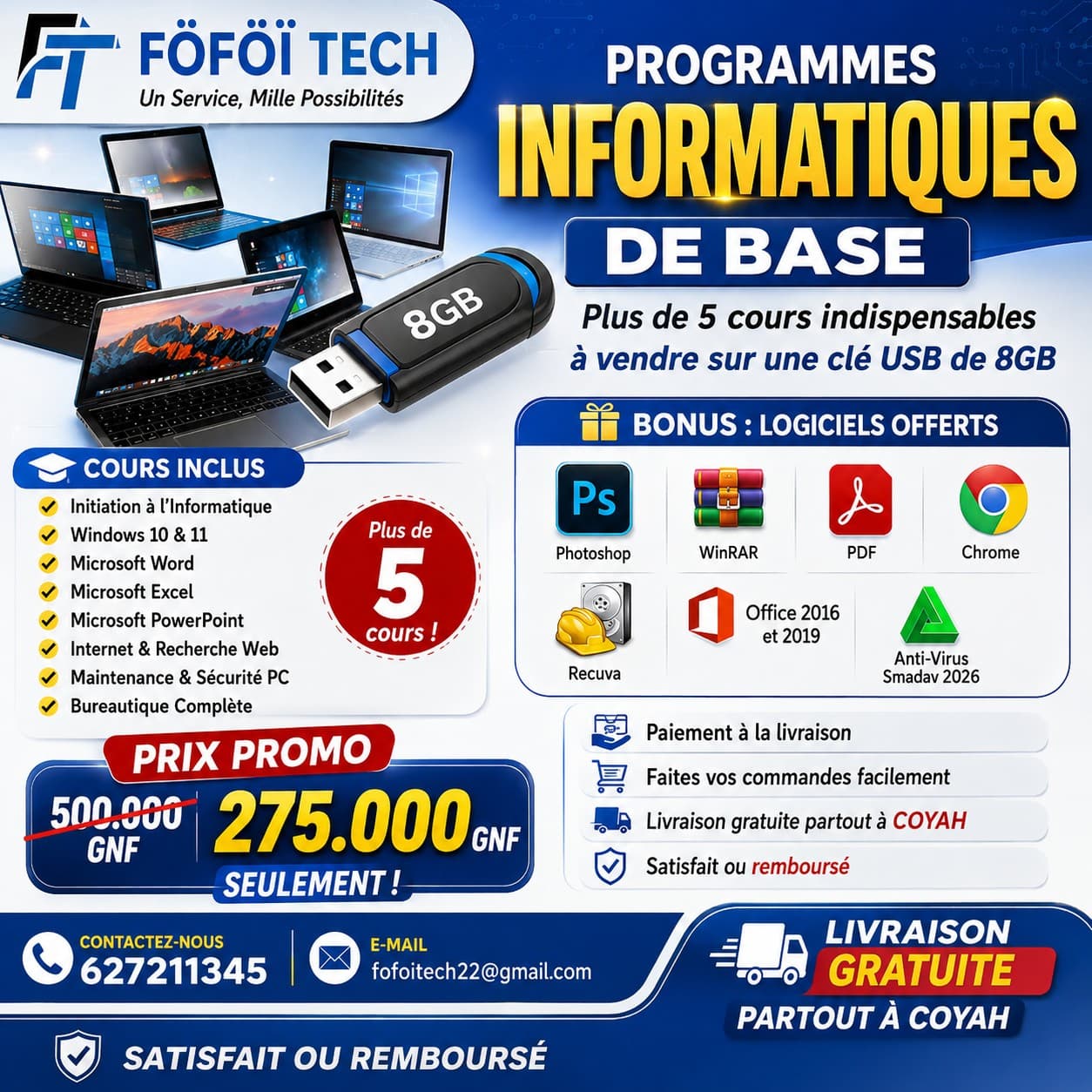 Formation bureautique informatique de base plus de 5 logiciels